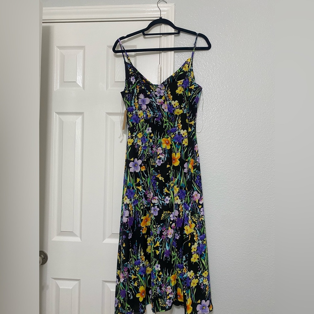 Floral Midi with cowl neck
